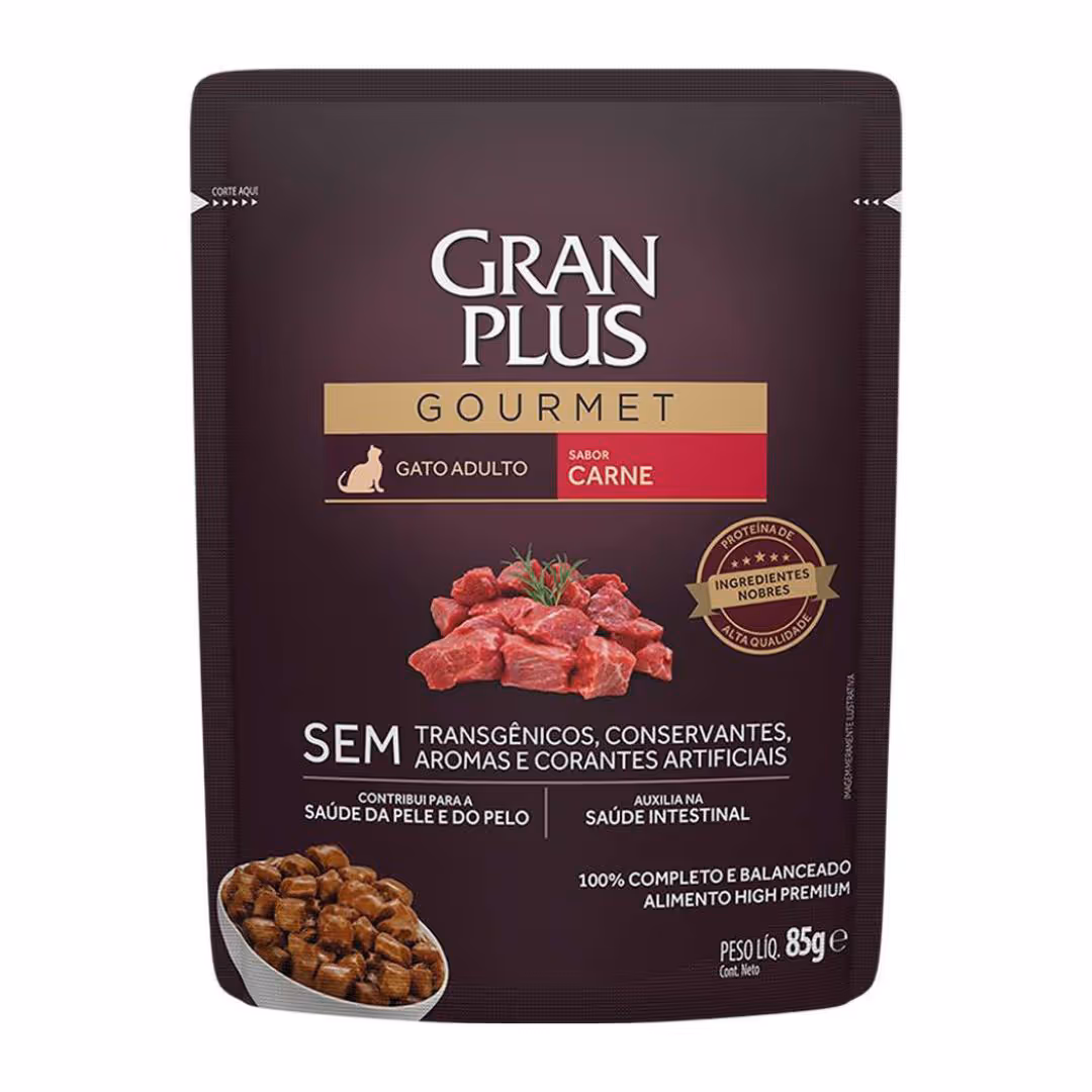 Sachet Gran Plus Gato Adulto Carne 85g