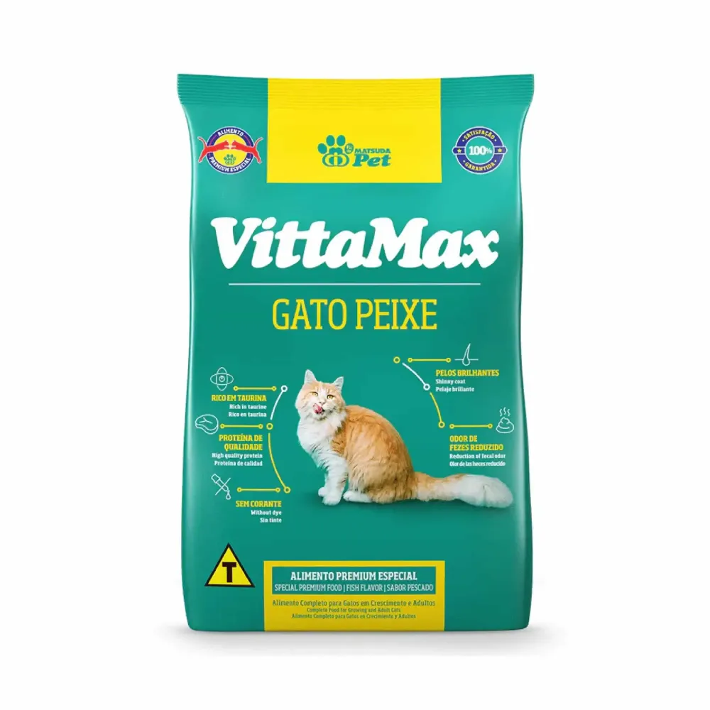 Vittamax Peixe Gatos Adultos 25kg