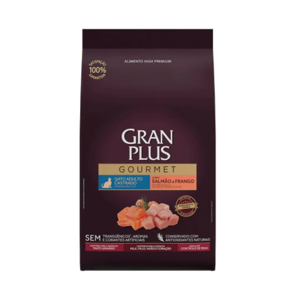 Gran Plus Gourmet Gato Castrado Salmón y Pollo 10,1kg 