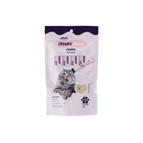 Lopets Snacks Gato Sabor Salmón - 4 unidades