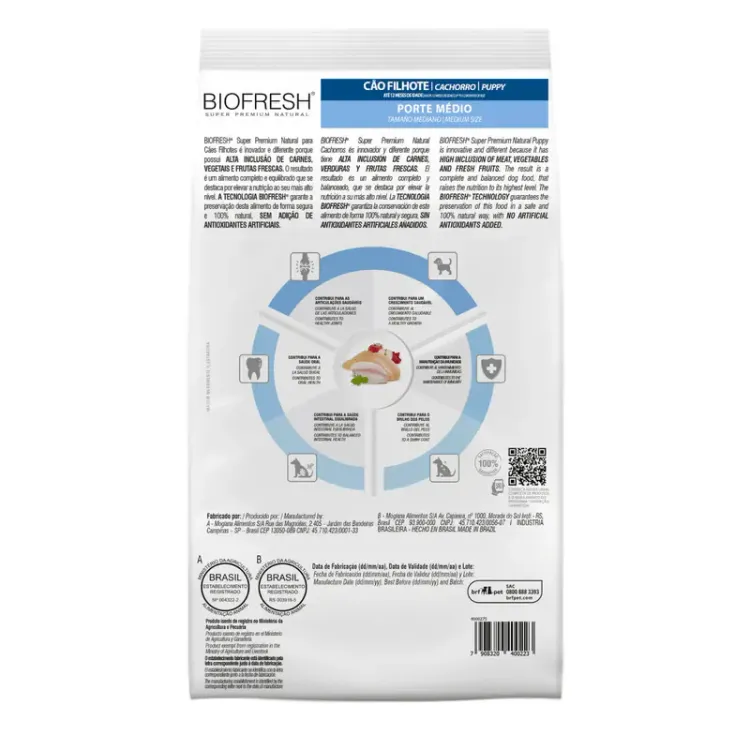 Biofresh Perro Cachorro Raza Mediana 3kg