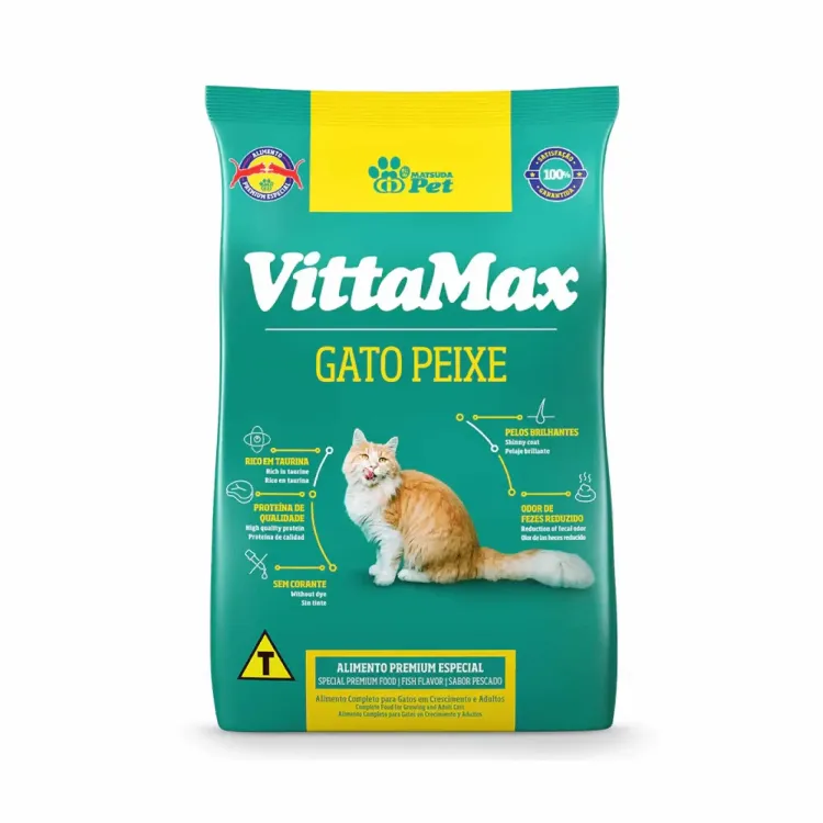 Vittamax Peixe Gatos Adultos 25kg
