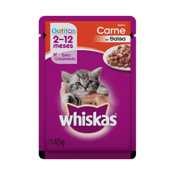 Sachet Whiskas Gatito Carne 85g