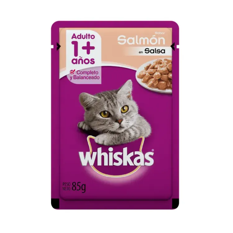 Sachet Whiskas Adulto Salmón 85g