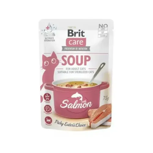 Brit Care Soup Gatos Adultos Salmón 75g