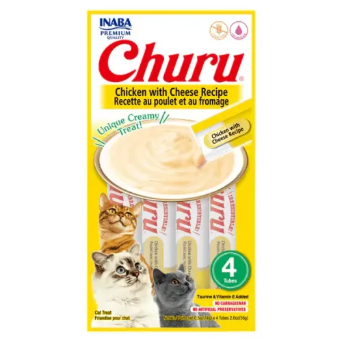 Churu Snacks Gato Pollo/Queso - 4 tubos  