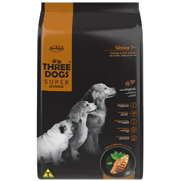 Three Dogs Super Premium Senior Razas Medianas 15+2kg